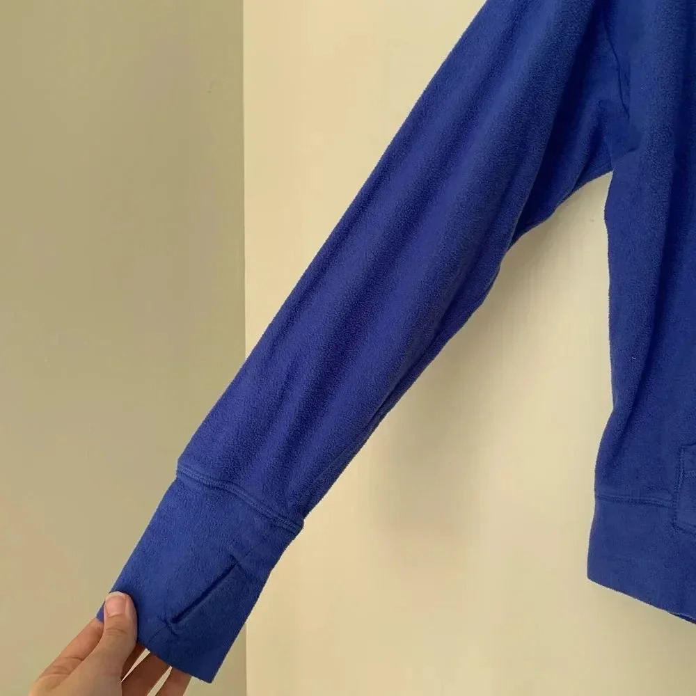 Victoria’s Secret VSX Hoodie Women’s XS Blue Fleece Pullover Long Sleeve - Picture 2 of 9